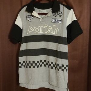 Parish Nation Gray Embroidered T-shirt Sz Large